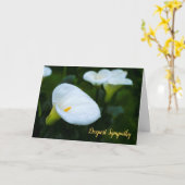 Calla-Lilien-Regentropfen-Beileid Karte (Gelbe Blume)