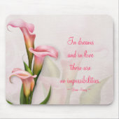 Calla-Lilien-Rosa-kundengerechtes Zitat Mousepad (Vorne)