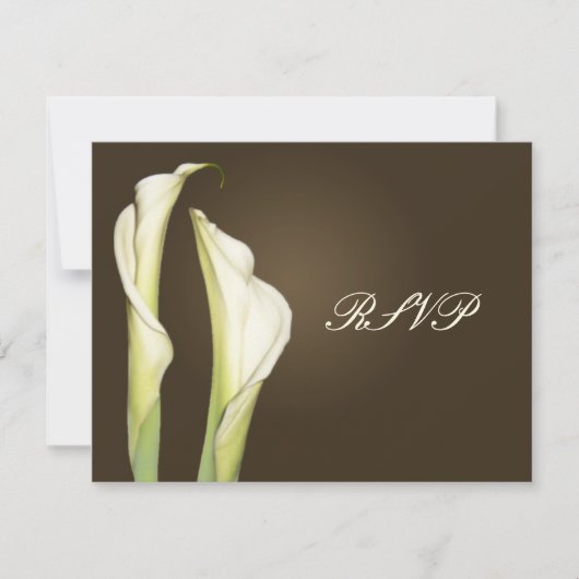 Calla Lilien RSVP-Karten erfordern 12x18 Einladung (Vorderseite)