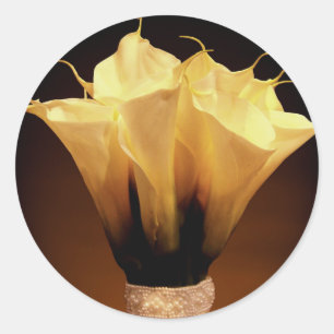 Calla Lilien.... Runder Aufkleber