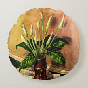 Calla-Lilien Rundes Kissen