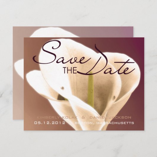 Calla Lilien ・ Save the Date (Vorne/Hinten)