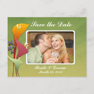 Calla-Lilien-Save the Date Foto-Postkarten Ankündigungspostkarte