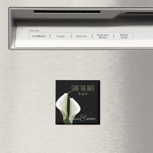 Calla-Lilien speichern das Datumsfenster Magnet (In Situ (Geschirrspüler))