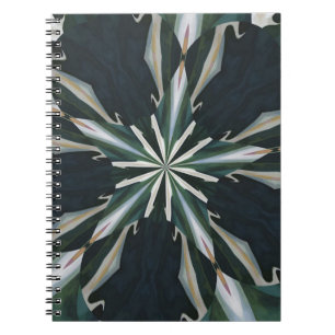 Calla-Lilien-Stern-Kaleidoskop Notizblock