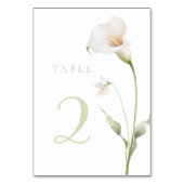 Calla-Lilien-Tisch 2 Tischnummer (Rückseite)