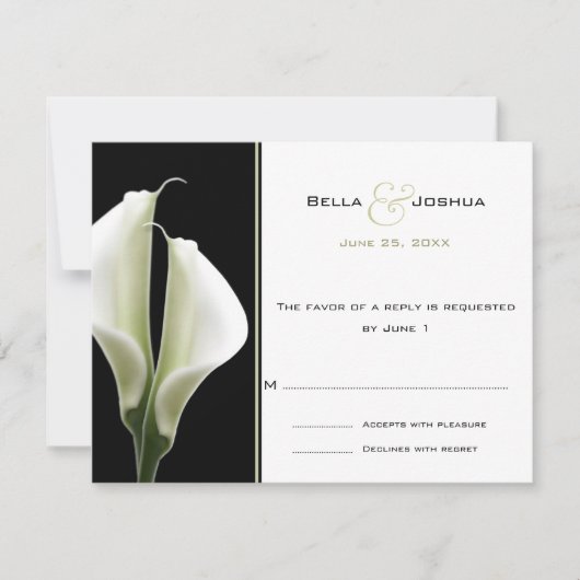 Calla Lilien UAWG RSVP Karte (Vorderseite)