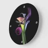 Calla-Lilien-Wanduhr Große Wanduhr (Winkel)