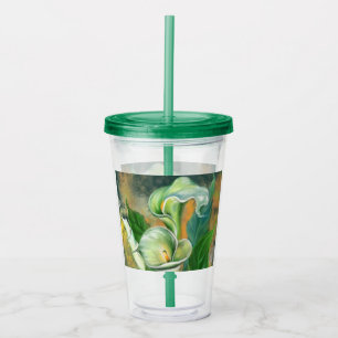 Calla Lilies Acrylic Tumbler Acryltrinkbecher