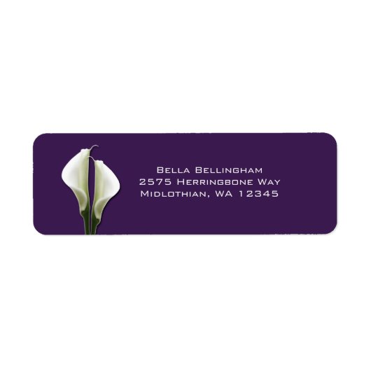 Calla Lilies Address Labels (Vorne)