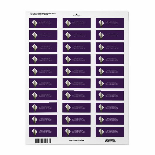 Calla Lilies Address Labels (Vorne)
