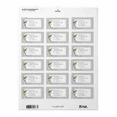 Calla Lilies Adressaufkleber (Vorne)