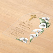 Calla Lilies Arch First Communion Acryleinladungen (Ablage )
