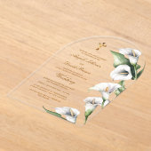 Calla Lilies Arch Religious Wedding Acryleinladungen (Ablage )