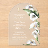 Calla Lilies Arch Wedding Acryleinladungen (Vorderseite)
