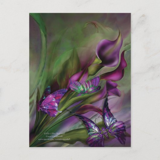 Calla Lilies Art Postcard Postkarte (Vorderseite)