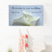 Calla lilies auf dekorativem Hintergrund Banner (Insitu)