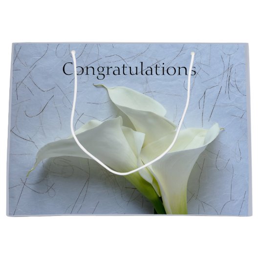 Calla lilies auf dekorativem Hintergrund Große Geschenktüte (Vorderseite)