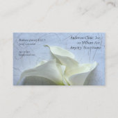 Calla lilies auf dekorativem Hintergrund Visitenkarte (Vorderseite)