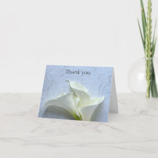 Calla lilies auf dekorativen Hintergrund Danke