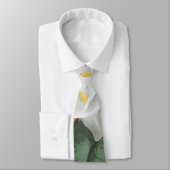 Calla Lilies auf einem roten Hintergrund Krawatte (Gebunden)