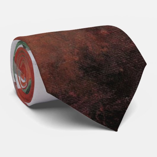 Calla Lilies auf einem roten Hintergrund Krawatte (Gerollt)