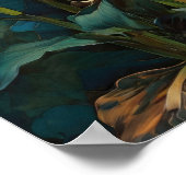 Calla lilies - Blume - digitales Kunstposter Poster (Ecke)