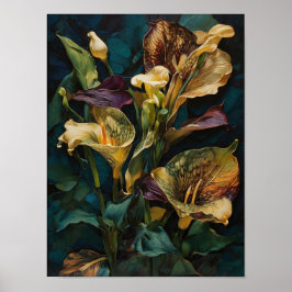 Calla lilies - Blume - digitales Kunstposter Poster