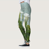 Calla Lilies Floral, Personalisierter Name Leggings (Links)