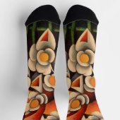 Calla Lilies Geometrische Kunst Abstrakt in braune Socken (Oben)