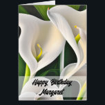 Calla Lilies Happy Birthday Card<br><div class="desc">Dieses Objekt zeigt ein schönes Bild von Calla Lilien.</div>