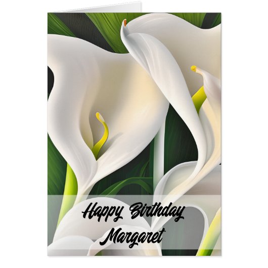 Calla Lilies Happy Birthday Card (Vorne)
