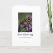 Calla Lilies Happy Birthday Card Karte (Rückseite)