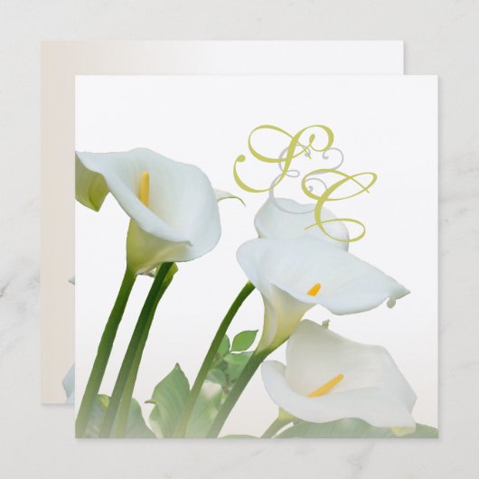 Calla lilies, Hochzeit Einladungen (Vorne/Hinten)
