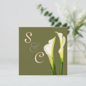 Calla lilies, Hochzeit Einladungen (Stehend Vorderseite)