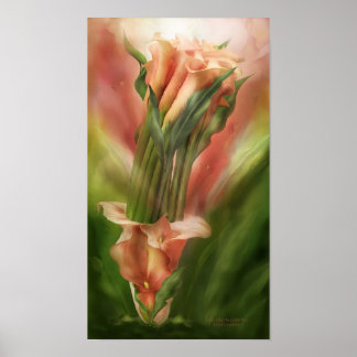Calla Lilies in Calla Vase Art Poster/Print Poster