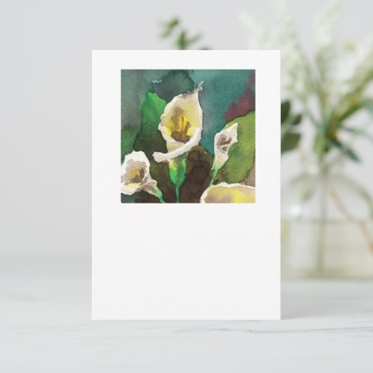 Calla Lilies Karte (Stehend Vorderseite)