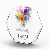 Calla Lilies Keepsake Newlyweds Gift Bride Groom  Fotoblock (Rechts)