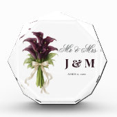 Calla Lilies Keepsake Newlyweds Gift Bride Groom Fotoblock (Vorderseite)