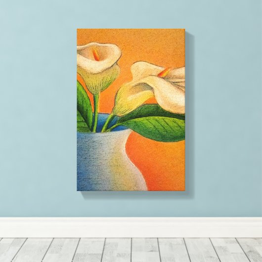 Calla Lilies Leinwand (Insitu (Holzboden))
