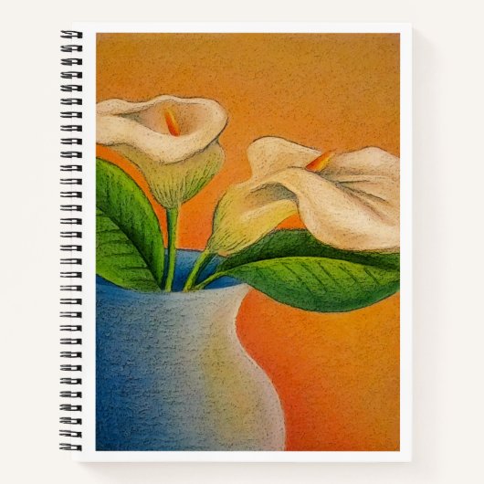 Calla Lilies Notebook Notizblock (Vorderseite)