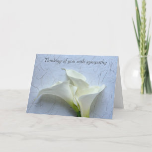 Calla lilies on pretty background Greeting Card Karte