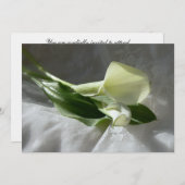Calla Lilies on White Lace Wedding Einladung (Vorne/Hinten)