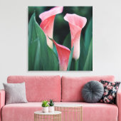 Calla Lilies Pink Blume Leinwanddruck (Insitu (Wohnzimmer))