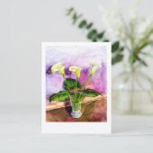 Calla Lilies Postkarte (Stehend Vorderseite)
