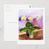 Calla Lilies Postkarte (Vorne/Hinten)