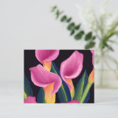 Calla lilies postkarte (Stehend Vorderseite)