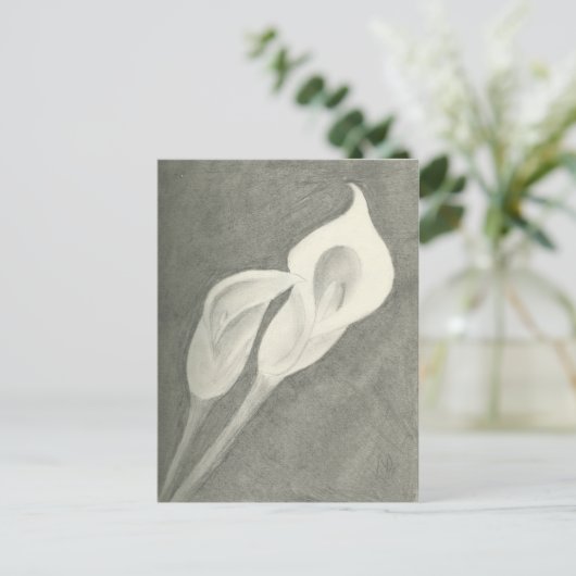 Calla Lilies Postkarte (Stehend Vorderseite)