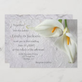 Calla lilies Raum für Hochzeit mit Text Einladung (Vorne/Hinten)