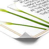 Calla Lilies Ring Brautparty Spielzeichen Poster (Ecke)